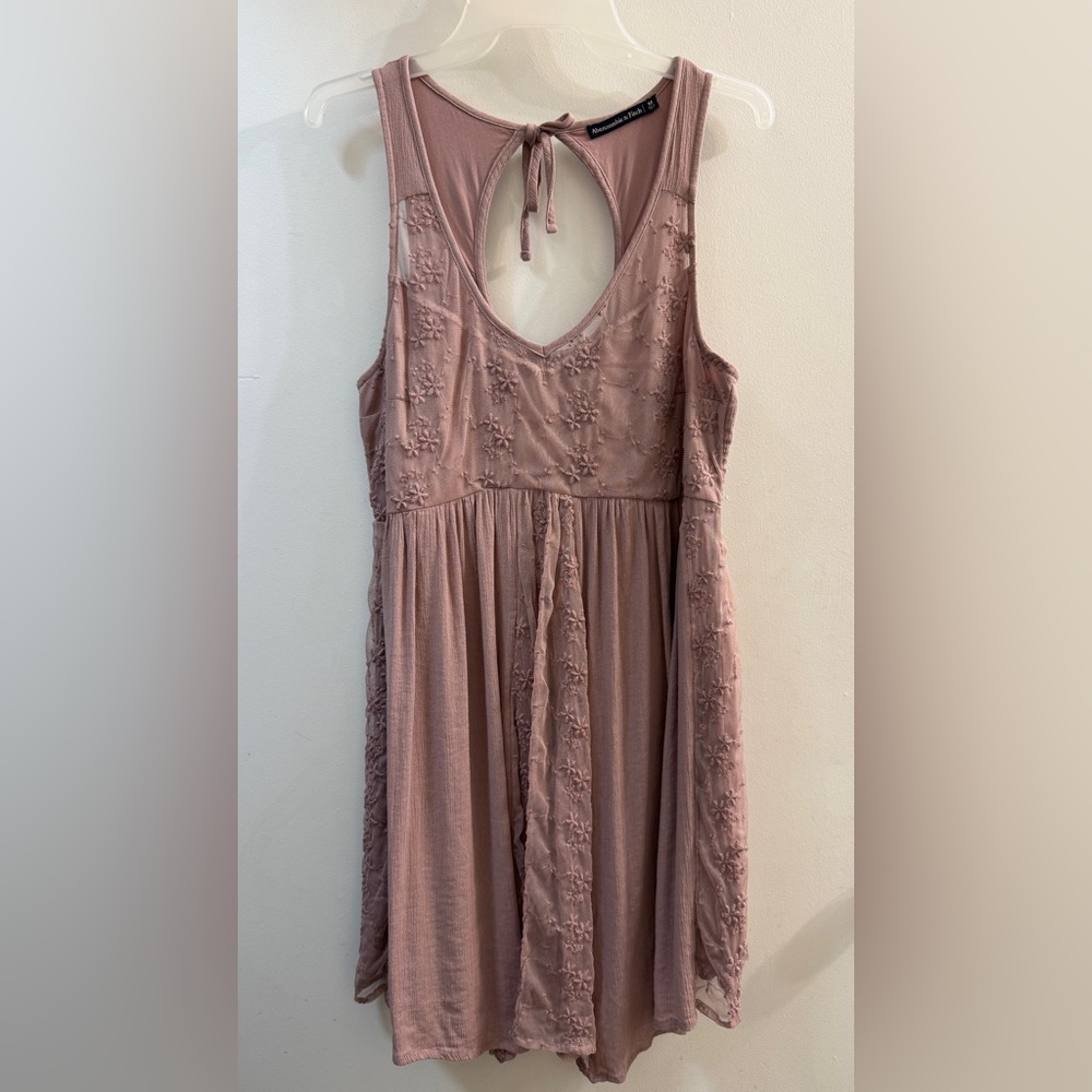 Abercrombie & Fitch Boho Embroidered Lace Mini Dress M - Picture 3 of 14